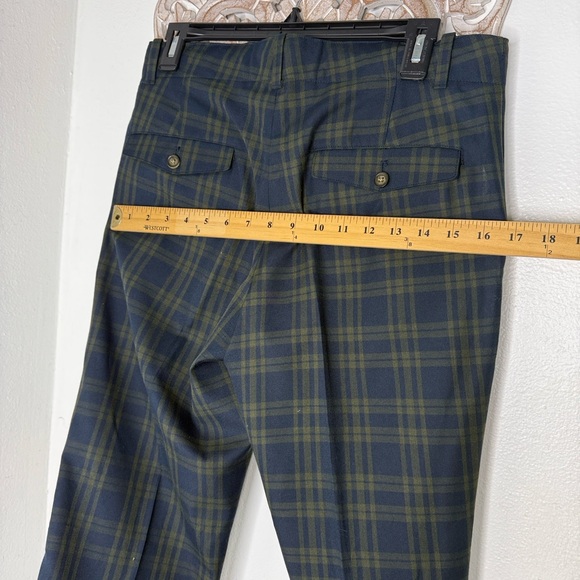 Original Penguin Women's Tartan Plaid Pants - Navy and Olive - Picture 5 of 9